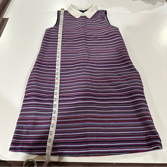 Zara Purple & Black Striped Collared Sleeveless Dress Size XS - Picture 9 of 9